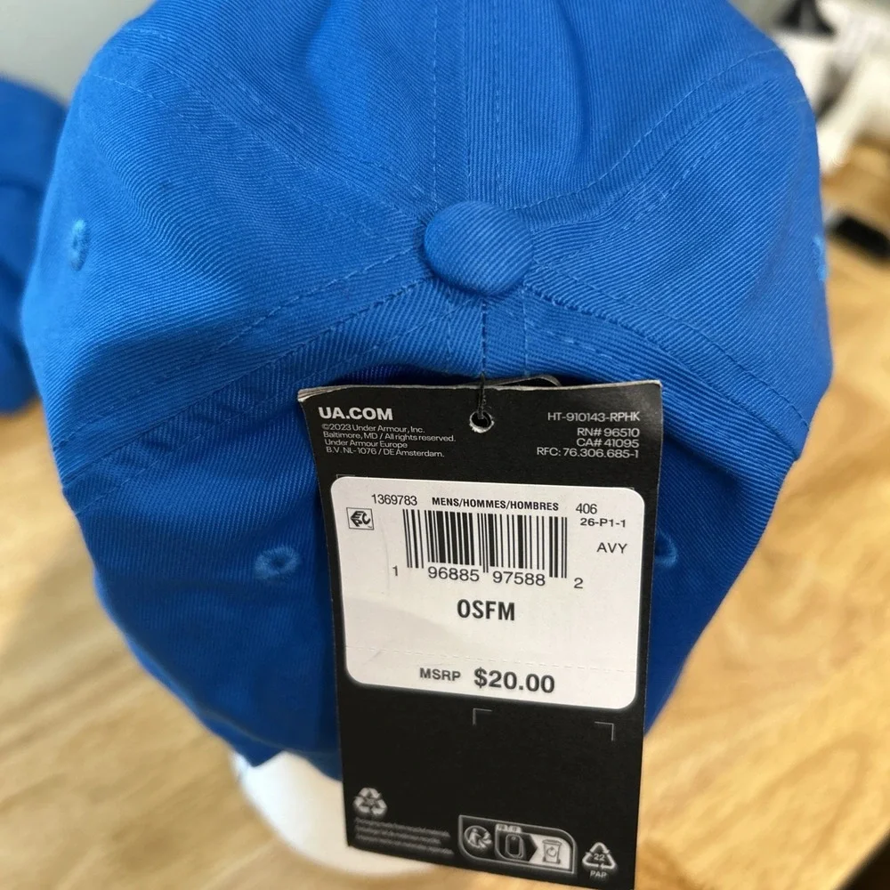 Under Armour Solid Blue Strap Back Dad Hat Cap NEW 1369783 OSFM